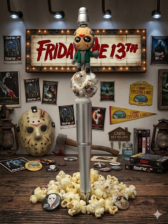 Hand Crafted Other - Friday the 13th Jason Hockey Mask Beadable Pen- Free Refill Included